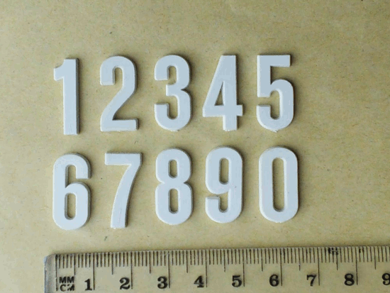Moulders Numbers Condensed 3/4" 20mm Numbers (2 of each)